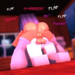 1futa 1girls 3d amy_(ruby4354) anal_sex ass blue_eyes breasts dark-skinned_futanari doggy_style futa_on_female horny_futa indoors light-skinned_female mine-imator minecraft multicolored_hair nude red_hair ruby4354 ruby_(ruby4354) tagme wet_pussy yuri