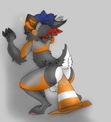 anthro cone henry_ggpioor henrytheprotogay machine male male_focus male_only protogen solo