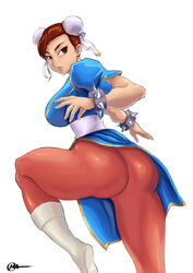 1girls asian cameltoe chun-li cleavage curvy erect_nipples female huge_areolae huge_ass huge_breasts masuta pantyhose puffy_nipples street_fighter thick_lips voluptuous wide_hips