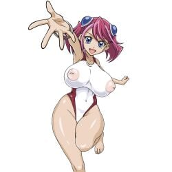 areolae big_breasts bimbo breasts gigantic_breasts hiiragi_yuzu huge_areolae huge_breasts inverted_nipples large_breasts nipples nipples_visible_through_clothing one-piece_swimsuit pink_hair swimsuit xoooooooox_(artist) yu-gi-oh! yu-gi-oh!_arc-v zuzu_boyle