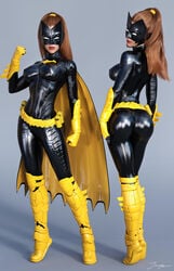 1girls 3d ass auburn_hair back_view barbara_gordon batgirl batman_(series) belt big_ass big_breasts big_breasts birds_of_prey black_bodysuit bodysuit boots breasts busty curvaceous curvy dat_ass dc dc_comics erect_nipples erect_nipples_under_clothes female female_only from_behind front_view ginger gloves hair_tie hands_on_thighs human large_breasts lipstick long_hair mask nipple_bulge nipples pinup ponytail red_hair red_hair red_lips red_lipstick signature solo standing superheroine thick_ass thighhighs thighs tiangtam tiptoes utility_belt voluptuous yellow_belt yellow_boots yellow_gloves yellow_thighhighs