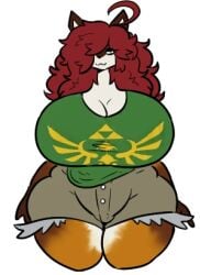 big_breasts breasts cleavage female furry huge_breasts maple_(mexifurfoof) mexifurfoof tagme thick_thighs wide_hips