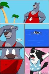 baloo blue_girls_one-piece_swimsuit blue_girls_swimsuit blue_one-piece_swimsuit blue_swimsuit bluey blush blush boy_in_girls_one-piece_swimsuit boy_in_girls_swimsuit boy_in_one-piece_swimsuit boy_in_swimsuit caluriri drowning erection erection_under_girls_one-piece_swimsuit erection_under_girls_swimsuit erection_under_one-piece_swimsuit erection_under_swimsuit lifeguard_swimsuit mackenzie mackenzie_(bluey) mackenzie_border_collie red_girls_one-piece_swimsuit red_girls_swimsuit red_one-piece_swimsuit red_swimsuit the_jungle_book