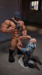 2boys 3d abs bandolier bara barazoku big_muscles big_pecs caressing_balls cmnm cum cum_all_over cum_hungry cum_in_mouth cum_on_face cumshot drinking_cum engineer engineer_(team_fortress_2) erect_nipples erection excessive_cum facial foreskin gay grenades helmet_over_eyes holding_penis huge_cock human human_male human_only long_foreskin low_hanging_testicles machosoldier male male_only manly masturbation muscular muscular_male nipple_pinch sagging_balls soldier soldier_(team_fortress_2) swallowing_cum team_fortress_2