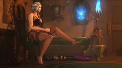 1girls 2019 3d big_breasts black_underwear blizzard_entertainment blue_eyes bra breasts dildo female female_only fishnets high_heels human human_mage jaina_proudmoore kul_tiras legs legwear mage_(warcraft) sex_toy sitting staff_of_antonidas stockings thong underwear warcraft white_hair white_skin world_of_warcraft zentaeron