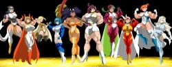 6+girls abstract_background bonnie_(pokemon) chloe_(pokemon) crazyoldman01 dark-skinned_female dark_skin dawn_(pokemon) flexing human human_only hyper hyper_muscles iris_(pokemon) kasumi_(pokemon) lana_(pokemon) large_breasts light-skinned_female light_skin lillie_(pokemon) mallow_(pokemon) may_(pokemon) medium_breasts muscles muscular muscular_female nintendo pokemon pokemon_(anime) scythe serena_(pokemon) small_breasts superheroine weapon