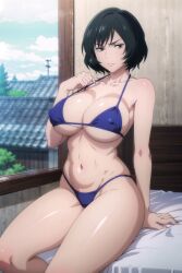 ai_generated arisato_yu big_breasts bikini jujutsu_kaisen zenin_mai