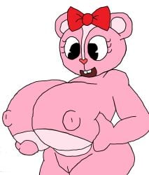 big_breasts boobs_out breast_grab breast_play breast_press breast_squeeze breast_squish breast_touch breasts breasts_out chipmunk furry furry_breasts furry_female furry_only giggles_(htf) happy_tree_friends hips huge_hips pink_body pink_fur pink_skin playing_with_breasts pussy pussy_out