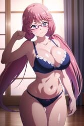 ai_generated arisato_yu big_breasts classroom_of_the_elite lingerie sakura_airi