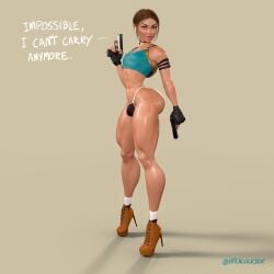 1femboy 3d airpods ass big_ass bubble_butt bulge bulge_through_clothing dickgirl english_text femboy femboy_only futanari gun guns high_heel_boots high_heels hitchcock intersex lara_croft muscular_thighs side_view simple_background small_penis solo solo_femboy standing stiletto_boots stiletto_heels text thighs thong timberland_high_heels timberlands timbs tomb_raider weapon