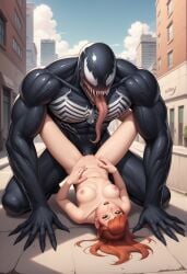 ai_generated alien black_body breasts brown_hair duo eddie_brock erection fangs female female_penetrated green_eyes human interspecies male male/female male_penetrating male_penetrating_female marvel marvel_comics mary_jane_watson missionary_position monster muscular muscular_male nipples nude open_mouth penetration penis penis_in_pussy pleasure_face pussy pussy_juice saliva sex straight symbiote tongue tongue_out vaginal_penetration vein veiny_penis venom venom_(marvel)