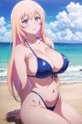 ai_generated arisato_yu big_breasts bikini classroom_of_the_elite ichinose_honami_(cote)