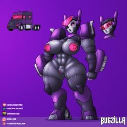 1girls alternate_color bugzilla fan_character female female_only grey_skin naked naked_female nipples nude nude_female oc original_character pink_nipples pink_pussy puffy_nipples purple_background purple_lipstick pussy red_eyes robot robot_girl robot_humanoid simple_background solo solo_female thick_thighs transformers truck vagina