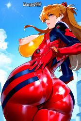 ai_generated asuka_langley_sohryu back_focus bubble_butt curvaceous_teen dumptruck_ass evilkuro05 fat_ass fat_ass_teen long_hair massive_ass neon_genesis_evangelion pawg pilot_suit red_bodysuit skin_tight teenage_girl teenage_pawg teenager voluptuous_teen