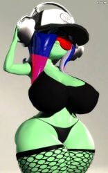 acht_(splatoon) curvy curvy_body curvy_figure dedf1sh fishnets mizuta_ahato_(splatoon) relliksb splatoon splatoon_(series) splatoon_3:_side_order tinted_eyewear