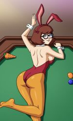 ai_generated ass bigmic145 breasts bunny_ears bunny_girl bunny_tail bunnysuit cartoon_network casino feet foot_fetish orange_pantyhose pantyhose playboy_bunny red_hair scooby-doo scooby-doo!_mystery_incorporated shoes velma_dinkley velma_dinkley_(mystery_incorporated)