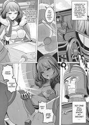 1boy 1girls 1other ? anal_object_insertion armband armor ass ass_focus bangs bare_thighs blunt_bangs blush breasts breasts_out cape carriage celica_(fire_emblem) clenched_teeth closed_eyes comic confusion curtains dildo dildo_in_ass dildo_riding discussion double_penetration dress earrings elbow_gloves english_text exhausted female female_focus female_orgasm fingerless_gloves fire_emblem fire_emblem_echoes:_shadows_of_valentia from_below fur-trimmed_cape fur_trim gloves grabbing_own_breast greyscale hand_on_own_face helmet imagining indoors large_ass light looking_pleasured male married_woman masturbation medium_breasts medium_hair moaning monochrome motion_lines naughty_face nintendo nipples no_panties object_in_ass object_insertion open_mouth orgasm outdoors paper pussy queen revolverwingstudios ring royalty self_fondle sex_toy sitting soldier spread_legs stealth_masturbation sweat sweaty table talking text thick_thighs thighhighs thighs tiara tongue tongue_out unaware upskirt wedding_ring x-ray