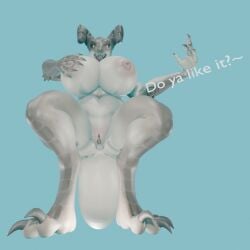 ahe_gao blender deathclaw fallout female_deathclaw mommyclaw_(vulgarvictor) nipples seat