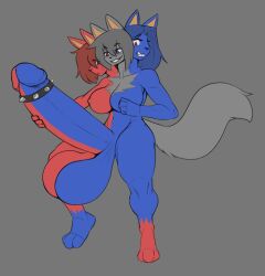 anthro big_breasts big_penis breasts cherry_(reddrago) cleavage furry futa_only futanari huge_breasts huge_cock penis reddrago thick_thighs wide_hips