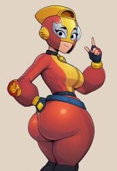 1girls 2020s 2024 ai_generated ass big_ass big_breasts brawl_stars breasts female iriska_(artist) max_(brawl_stars) supercell tagme