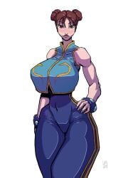 1girls big_ass big_breasts breasts bust busty capcom chest chun-li curvaceous curvy curvy_figure digital_media_(artwork) female female_focus female_only fully_clothed hips hourglass_figure huge_ass huge_breasts large_ass large_breasts lefthand-black legs light-skinned_female light_skin mature mature_female slim_waist solo street_fighter street_fighter_6 thick thick_hips thick_legs thick_thighs thighs voluptuous waist wide_hips