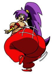 1girls big_ass big_butt bubble_butt cakeinspector long_hair looking_back massive_ass massive_butt purple_hair shantae shantae_(character) sideboob