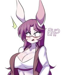 cachi_(lucyfercomic) college_student donkey_ears furry furry_female lucyfercomic oc purple_hair surprised