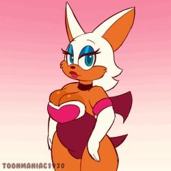 2d animated anthro anthro_only furry furry_female furry_only jiggling_ass jiggling_breasts mobian mobian_(species) mobian_bat rouge_the_bat seductive sega sonic_(series) sonic_adventure_2 sonic_the_hedgehog_(series) toonmaniac1930