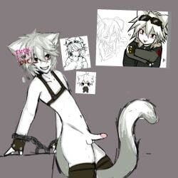 bondage cat_ears cat_tail femboy leave_me male penis shuu