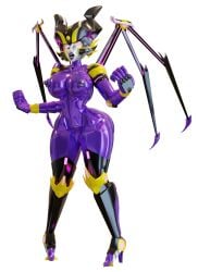 1girls 3d airachnid big_breasts breasts cosmic_trance female female_only high_heels naked naked_female nipples nude nude_female pink_eyes puffy_nipples purple_body purple_lipstick purple_nipples robot robot_girl robot_humanoid simple_background solo solo_female thick_thighs transformers white_background wide_hips