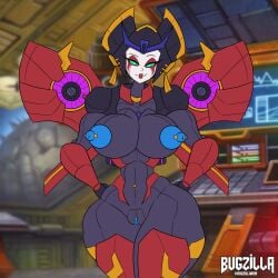 1girls big_breasts blue_nipples blue_pussy breasts bugzilla busty clitoris female female_only green_eyes mechanical_wings nipples pierced_nipples puffy_nipples pussy red_lipstick robot robot_girl robot_humanoid solo solo_female thick_thighs transformers vagina windblade wings