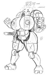 2022 atlas_(battlemech) battlemech battletech big_breasts breasts breasts_bigger_than_head female female huge_breasts ijnkako living_machine mech mecha mechagirl mechwarrior robot skull_head solo tagme vehicle