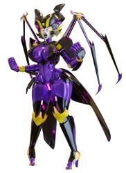 1girls 3d airachnid barely_clothed big_breasts black_panties breasts cosmic_trance female female_only high_heels panties pink_eyes purple_body purple_lipstick robot robot_girl robot_humanoid simple_background solo solo_female thick_thighs transformers white_background wide_hips