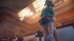 1boy 1girls 3d alternate_costume animated ass autodesk_maya clothed_female clothed_female_nude_male erection eyewear female glasses honeydew_mei male mei_(overwatch) nude_male overwatch penis sex shorter_than_30_seconds shorter_than_one_minute sound straight thick_thighs thigh_sex thighjob vgerotica video