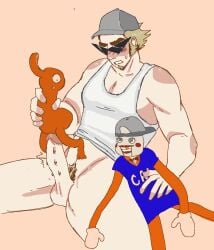 bottomless bro_strider cap color colored dick_piercing dirk_strider glasses hat headgear headwear homestuck lil_cal lil_cal_(homestuck) male male_only masturbating masturbation onahole piercing piercings puppet rosy_cheeks shades shirt_only short_hair short_hair_male sleeves spiky_hair sunglasses t-shirt thiccsies tshirt