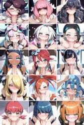 ai_generated blowjob blowjob_face candice_(pokemon) clair_(pokemon) cynthia_(pokemon) deepthroat elesa_(pokemon) flannery_(pokemon) gardenia_(pokemon) gym_leader heart-shaped_pupils hex_maniac iono_(pokemon) klara_(pokemon) looking_at_viewer nessa_(pokemon) pokemon pokemon_bw pokemon_dppt pokemon_gsc pokemon_rgby pokemon_rse pokemon_sm pokemon_ss pokemon_sv roxie_(pokemon) sabrina_(pokemon) skyla_(pokemon) whitney_(pokemon) wicke_(pokemon)