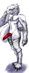 absurd_res anthro anthro_only axelwolf canid canine canis furry hi_res knot male mammal no_humans nude penis pinup pose solo were werecanid werecanine werewolf wolf