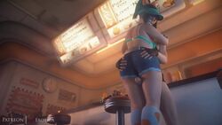 1boy 1girls 3d alternate_costume animated ass autodesk_maya clothed_female_nude_male erection eyewear female glasses honeydew_mei male mei_(overwatch) overwatch penis sex shorter_than_30_seconds shorter_than_one_minute sound straight thick_thighs thigh_sex thighjob vgerotica video