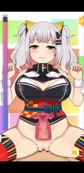 1boy 1girls animated blue_eyes censored cervix clothing cum cum_in_pussy cum_in_uterus cum_inside gray_hair kaguya_luna large_breasts open_mouth partially_clothed player riding_penis sex straight thick_thighs thighhighs twintails unseen_male_face unusual_pupils vaginal_penetration vaginal_sex video virtual_youtuber womb x-ray