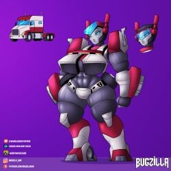 1girls blue_eyes bugzilla fan_character female female_only grey_skin oc original_character panties purple_background robot robot_girl robot_humanoid simple_background solo solo_female thick_thighs transformers truck white_panties