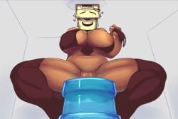 1girls 2020s 2025 2d 2d_(artwork) 5_fingers areola areolae ass ass barely_clothed big_ass big_breasts big_butt blush blush breasts child_bearing_hips cleavage clipboard coffee coffee_mug curvy curvy_body curvy_female curvy_figure english english_text eyebrows female female_focus female_only hearts_around_head hi_res highres hips hourglass_figure huge_breasts inverted_nipples large_breasts light-skinned_female light_skin looking_at_viewer midriff navel nipples object_head panties pinup simple_background slim_waist smile smiling solo solo_female srrealleaf thick_thighs thighhighs thighs thumbs_up tie vagina vaginal_insertion vaginal_penetration water_bottle water_jug white_background wide_hips