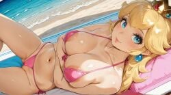 princess peach from mario (series) by robosusensei