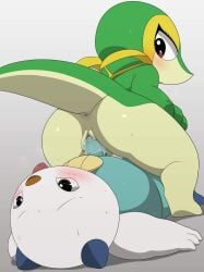 1boy 2girls absurd_res anthro anus ass cum cum_in_pussy cum_inside cum_on_penis cum_on_vagina female generation_5_pokemon grass_type green_skin hi_res male male/female nintendo oshawott otter patreon penis pokemon pokemon_(species) pussy sea_otter snivy vaginal_penetration video_games water_type winick-lim