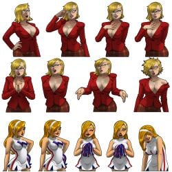 big_breasts blonde_hair cheerleader english_teacher escape_from_zombie_u female female_protagonist glasses human looking_at_viewer mayorto melody_farrington student student_and_teacher teacher thick_thighs video_games ximena_gonzalo