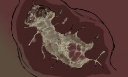 2023 anthro anthro_prey balls belly brown_body brown_fur buckteeth claustrophobic closed_eyes colored digestion digestive_juice erection forced fur genitals hi_res inside_stomach jeri_kleinlowe larger_pred male mammal micro_prey mouse murid murine nude_micro nude_prey open_mouth organs penis rodent size_difference solo stomach struggling struggling_prey teeth tight_fit unwilling_prey vore