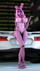 3d_(artwork) abs absurd_res animatronic anthro big_breasts breasts car cigarette collar digital_media_(artwork) facial_piercing female fnafgamern genitals hair hi_res holding_cigarette holding_object huge_breasts katrina_(fnafgamern) lagomorph legs_together leporid lips long_hair looking_at_viewer machine mammal nipple_piercing nipples nose_piercing nose_ring nude nude_anthro nude_female outdoor_nudity outside piercing pink_hair pink_lips purple_body pussy rabbit ring_piercing robot robot_anthro smile smiling_at_viewer smoking smoking_cigarette solo source_filmmaker_(artwork) spiked_collar spikes vehicle vulva wide_hips