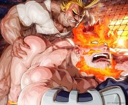 all_might anal anal_sex bara bara_ass big_ass big_ass_(male) big_butt big_penis bubble_ass bubble_butt endeavor_(my_hero_academia) enji_todoroki fat_ass fat_butt gay huge_ass huge_butt hyper_penis large_ass large_butt male_only massive_ass massive_butt muscle_ass muscle_butt muscular_ass muscular_butt my_hero_academia no_text_version plump_ass plump_butt rokudenashi round_ass round_butt sex yaoi