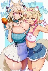 fuwamoco from hololive by wumiai