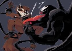 2025 absurd_res alien alien_humanoid anthro areola armpit_hair bakedpotateos ball_fondling balls biceps big_balls big_penis big_tongue blush bodily_fluids body_hair bound claws clenched_teeth cum cum_on_face cum_on_partner cum_on_tongue cumshot deltoids duo ejaculation erection eyebrows fondling fur genital_fluids genitals glans grey_background guardians_of_the_galaxy hair hi_res humanoid humanoid_genitalia humanoid_on_anthro humanoid_penis larger_humanoid licking long_tongue male male/male mammal marvel muscular muscular_anthro muscular_humanoid muscular_male nipples nude open_mouth open_smile oral orgasm penile penis penis_lick procyonid raccoon restrained restrained_by_tentacles rocket_raccoon sex sharp_teeth simple_background size_difference slime smaller_anthro smile symbiote teeth tentacle thick_arms tongue tongue_coil tongue_out tongue_swirl transformation triceps tuft venom_(marvel)