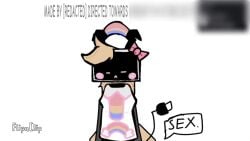 1boy 2girls aged_up angry_face animated animation annoyed anonymous_artist areolae blinking blonde_hair blur_censor blush boobjob bow breasts breats chubby cum cum_in_mouth cum_inside dancing dialogue dress_up edward_(fundamental_paper_education) ejaculation ejaculation_between_breasts female fundamental_paper_education horns knife logo long_hair male nipples no_sound pastel_colors penis penis_between_breasts plug_tail rainbow riley_(fundamental_paper_education) robot robot_girl ruby_(fundamental_paper_education) screen_face shorter_than_30_seconds tagme tail text third-party_edit titjob tv_face tv_head uncomfortable video watermark worried_expression
